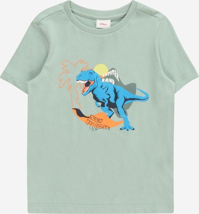 s.Oliver Shirt in de kleur Azuur / Geel / Pastelgroen / Oranje, Productweergave