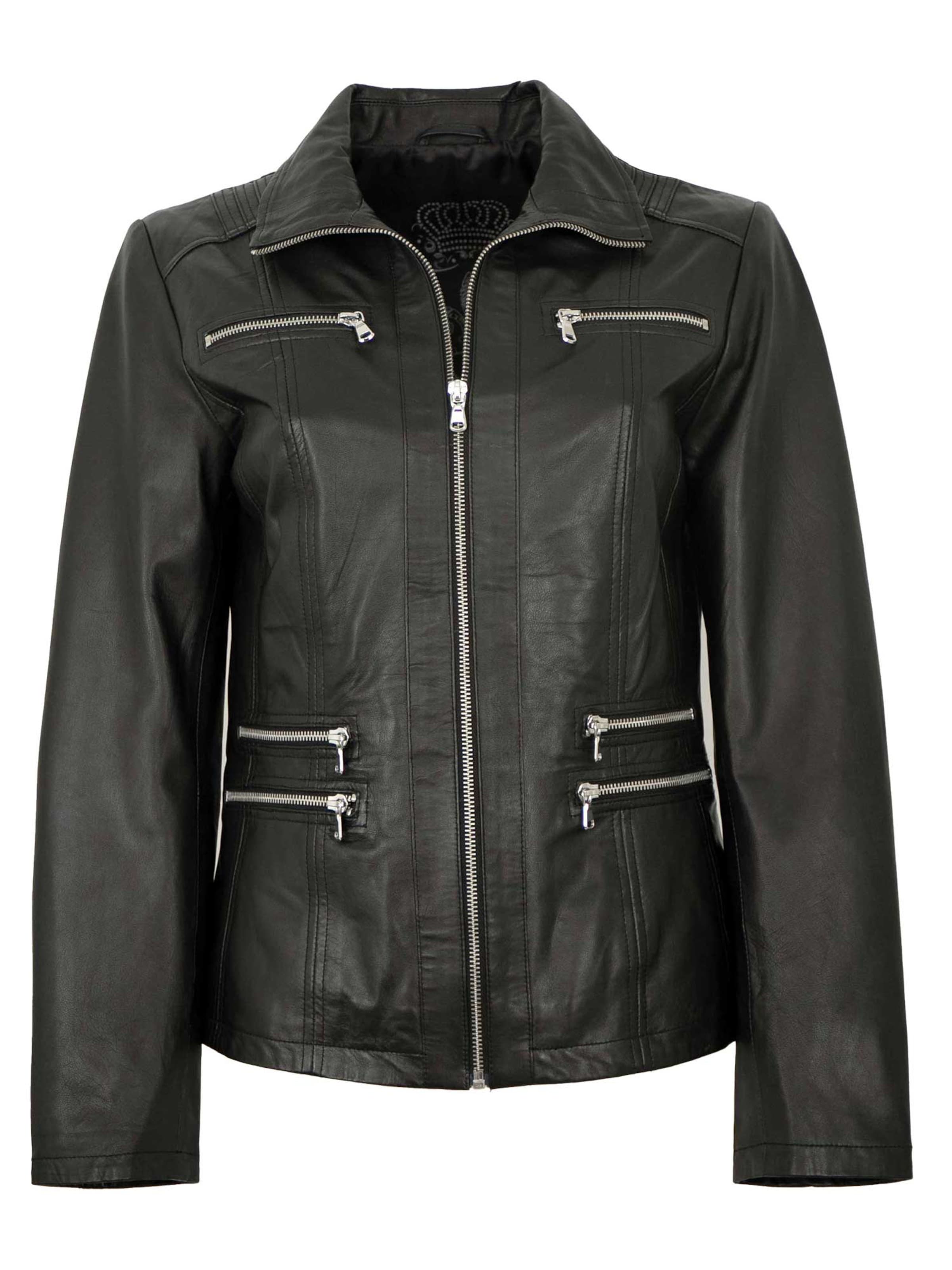 MADDOX Between-Season Jacket 'Madras' in Black: front