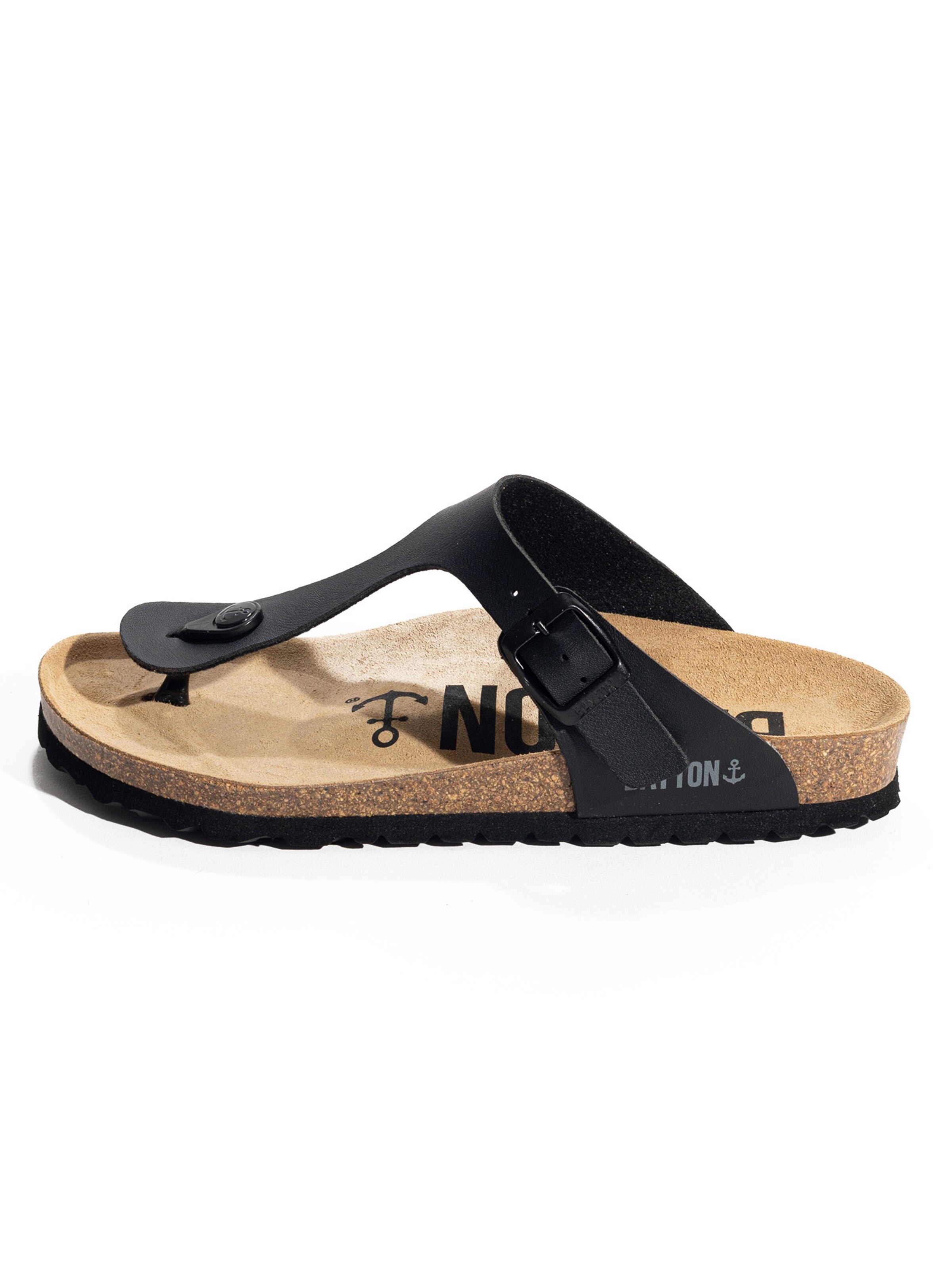 Infradito 'Mercure' di Bayton in nero: frontale