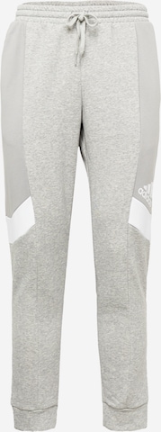 ADIDAS SPORTSWEAR Tapered Sportbroek 'Essentials Colorblock' in Grijs: voorkant