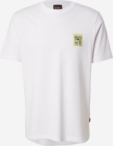 BOSS Paita 'Te_Movement' värissä valkoinen: etupuoli