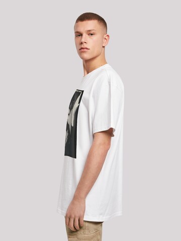 F4NT4STIC Shirt 'David Bowie Rock Music Band Heroes Album Cover' in Weiß