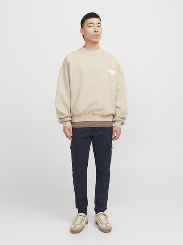JACK & JONES Tapered Cargobroek 'JJIPAUL JJFLAKE' in Blauw