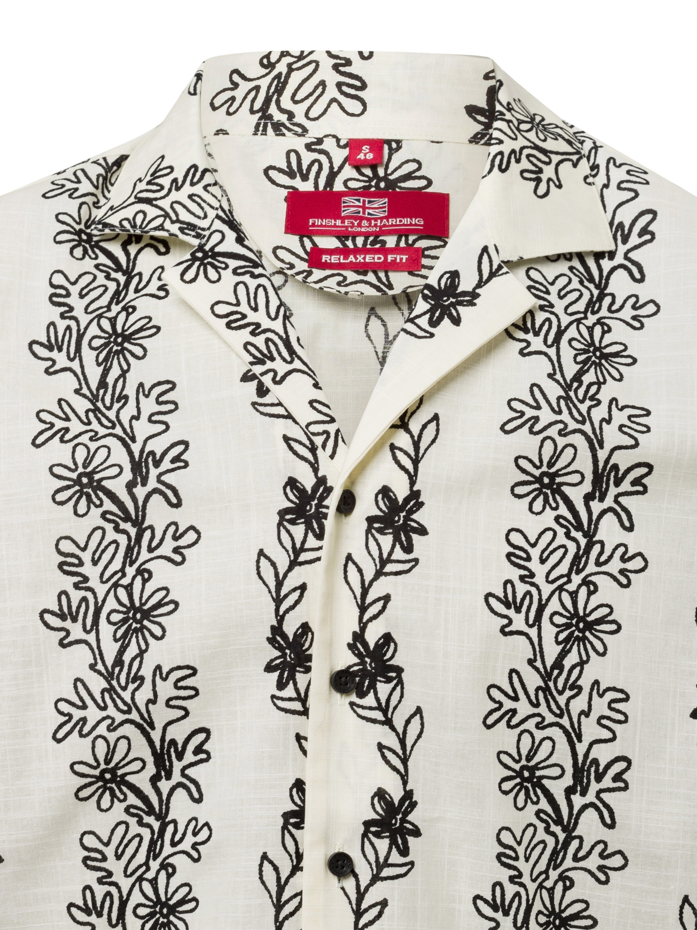 Finshley & Harding London Comfort fit Button Up Shirt ' ' in White