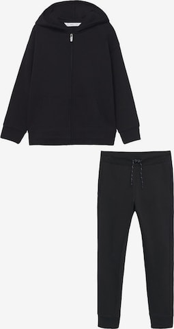 MANGO KIDS Sweatsuit in Black: front