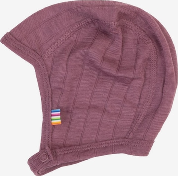 JOHA Beanie 'Mütze mit Bindeband Merinowolle/Seide' in Pink: front