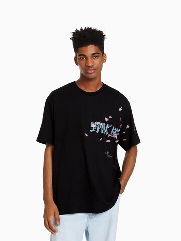 Bershka T-Shirt in Schwarz: Vorderseite