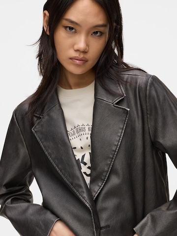 KARL LAGERFELD JEANS Blézer 'DISTRESSED' - fekete