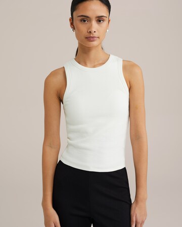 WE Fashion Топ в Белый: спереди
