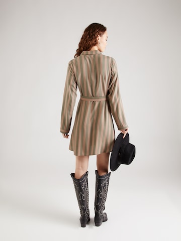 VILA Shirt Dress 'LISA' in Brown