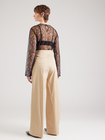 BOSS Wide Leg Bukser med fals 'Tiana6' i beige