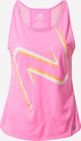 new balance Sports Top in Pink: front