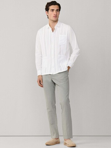 Slim fit Camicia 'Poplin Cruise' di Hackett London in bianco
