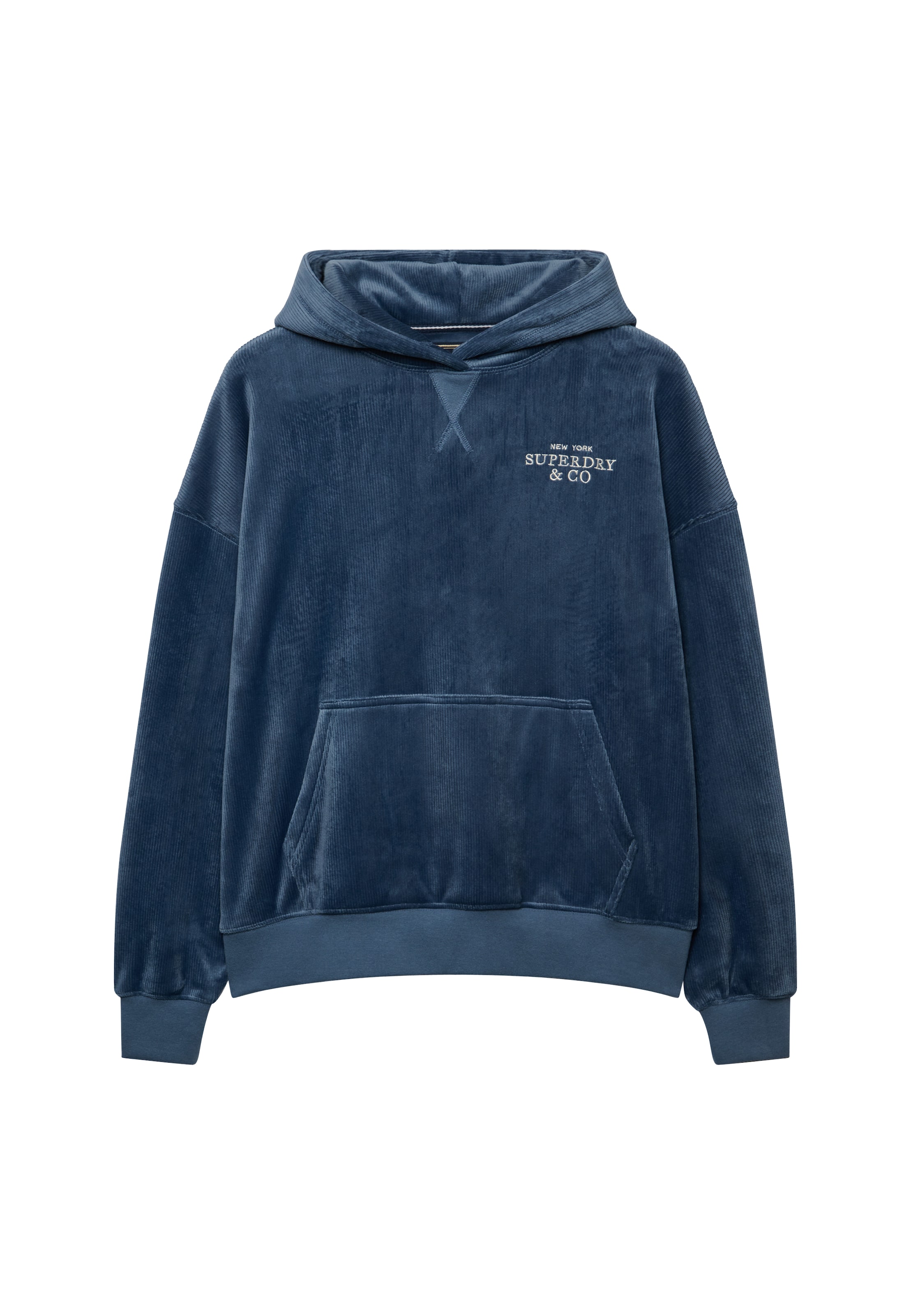Bluză de molton de la Superdry & Co pe albastru: față