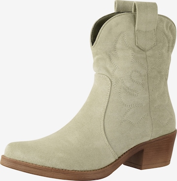 Bottes de cowboy Elara en vert : devant