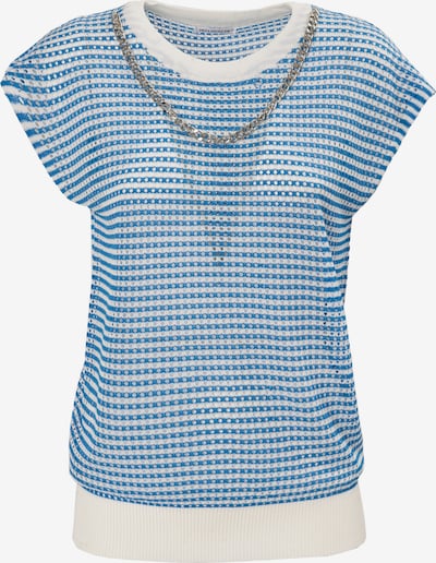 Megztinis iš Influencer, spalva – mėlyna / balta, Prekių apžvalga