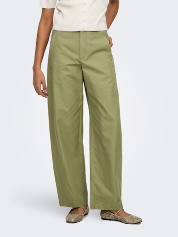 JDY Barrel Pants 'JDYSelma' in Green: front