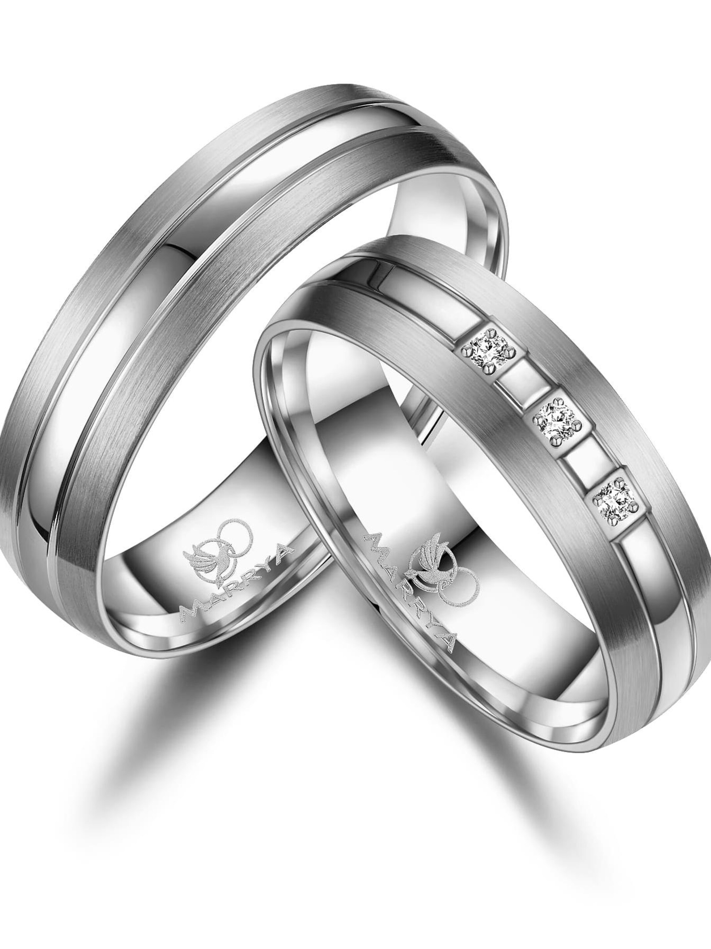 MARRYA Ring 'MARRYA TI-20 Ehering aus Titan'‌‌‌‌ in Silber