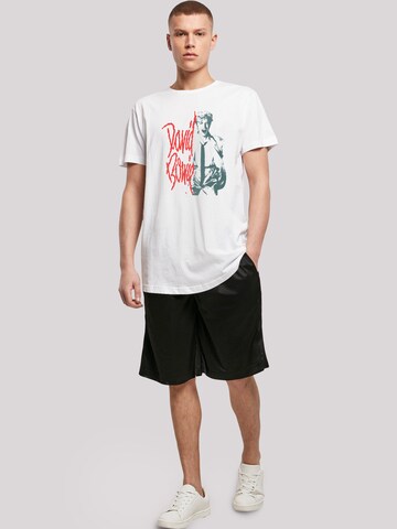 F4NT4STIC Shirt 'David Bowie Mono Shout' in Wit