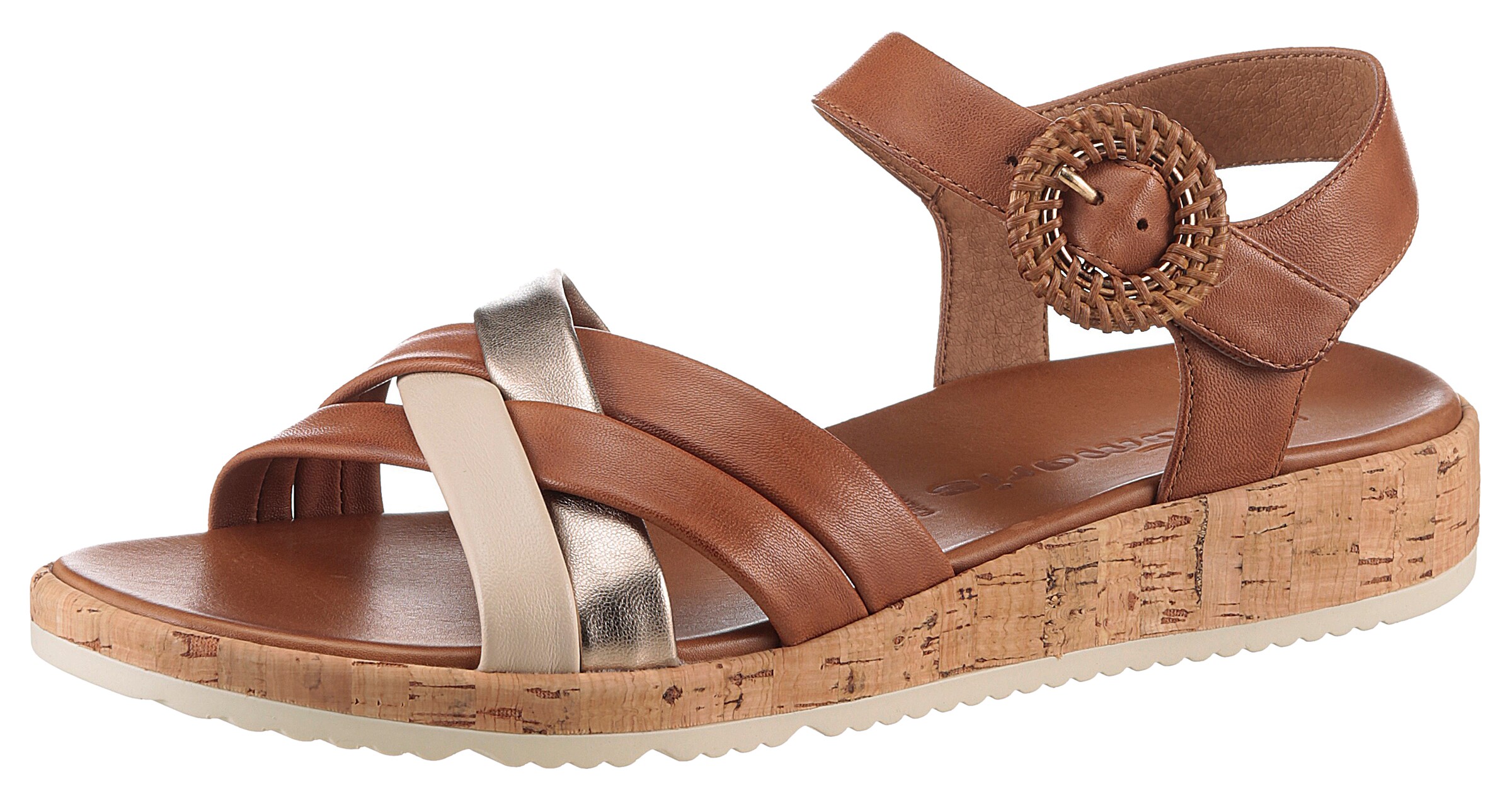 Tamaris Strap Sandals in Brown: front