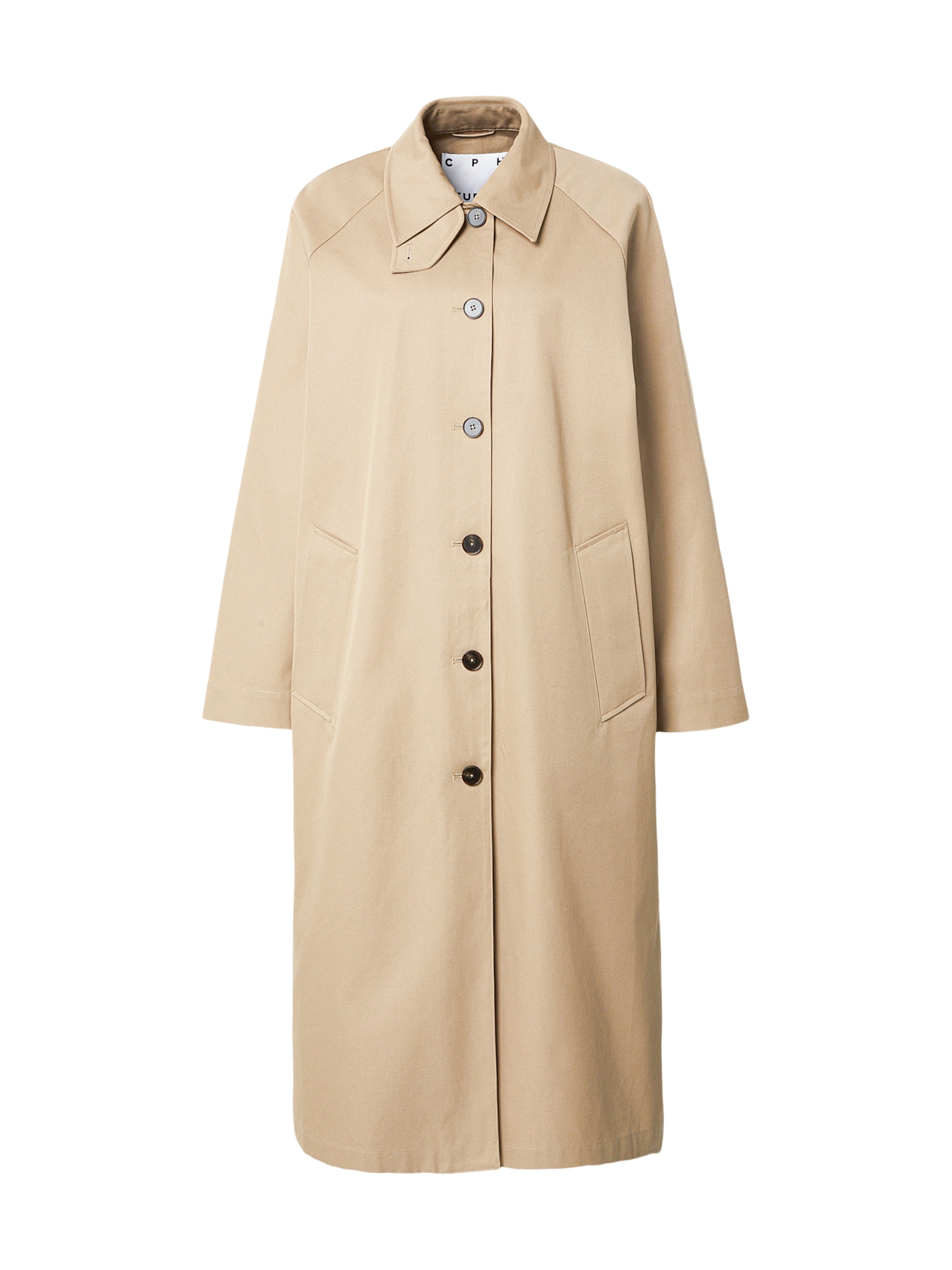 Copenhagen Studios Between-Seasons Coat in Dark beige, Item view
