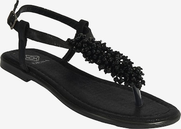 Desa - Sandalias de dedo 'Sandalen' en negro: frente