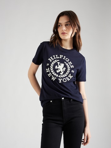 TOMMY HILFIGER T-shirt i blå: framsida