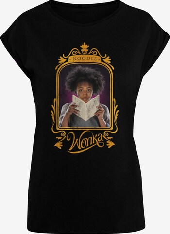 Maglietta 'Wonka - Noodle Frame' di ABSOLUTE CULT in nero: frontale