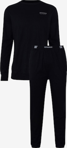 Pyjama long ' Nightwear ' CR7 - Cristiano Ronaldo en noir : devant