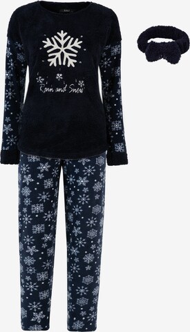 LELA Pyjama 'Lela' in Blauw: voorkant