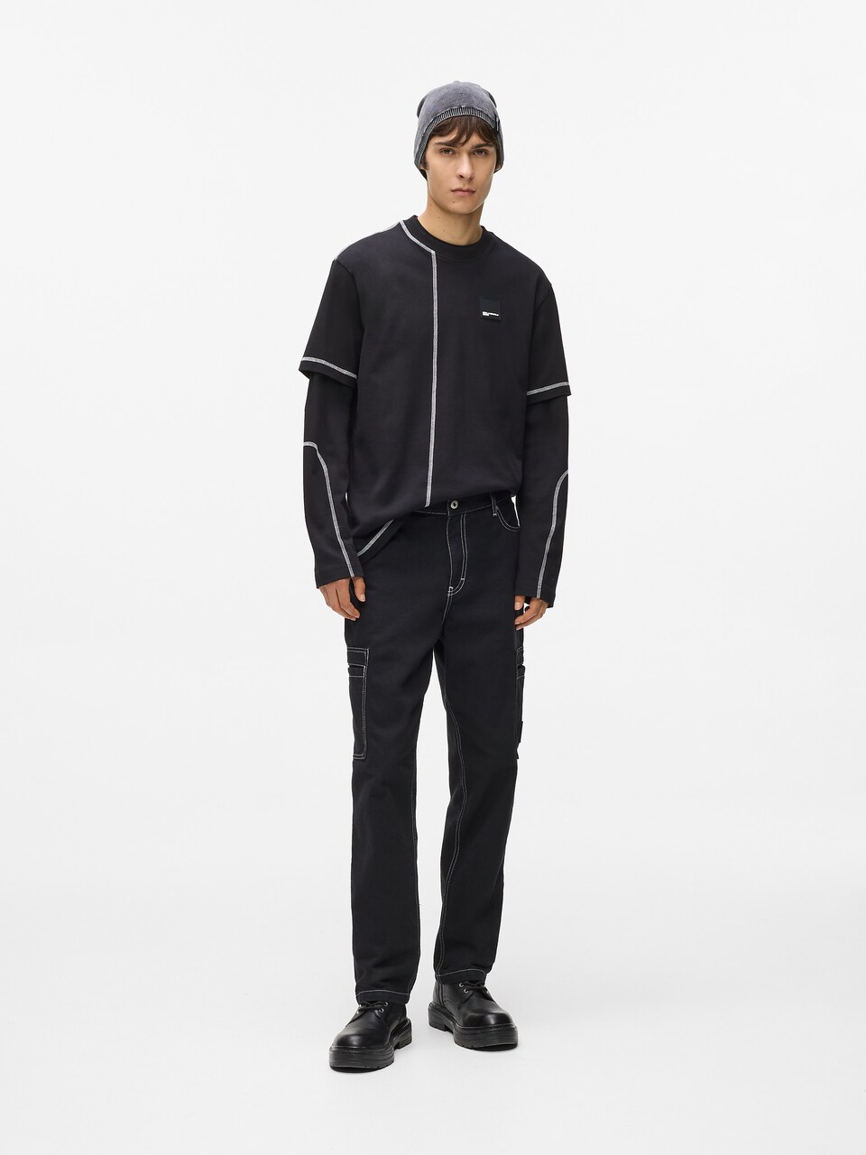 Regular Pantaloni eleganți de la KARL LAGERFELD JEANS pe negru: față