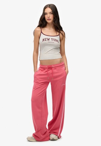 Loosefit Pantalon Superdry en rose