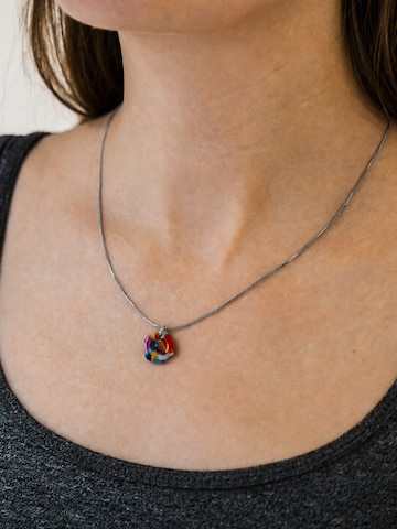 Fräulein Wunder Ketting 'Acetat Alice Silber' in Rood: voorkant