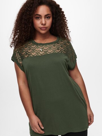 ONLY Carmakoma Shirt 'Flake' in Groen