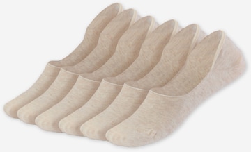 QOLONIA Socks 'Füßlinge' in Beige: front