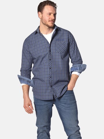 Jan Vanderstorm Comfort Fit Hemd ' Bjornman ' in Blau: Vorderseite