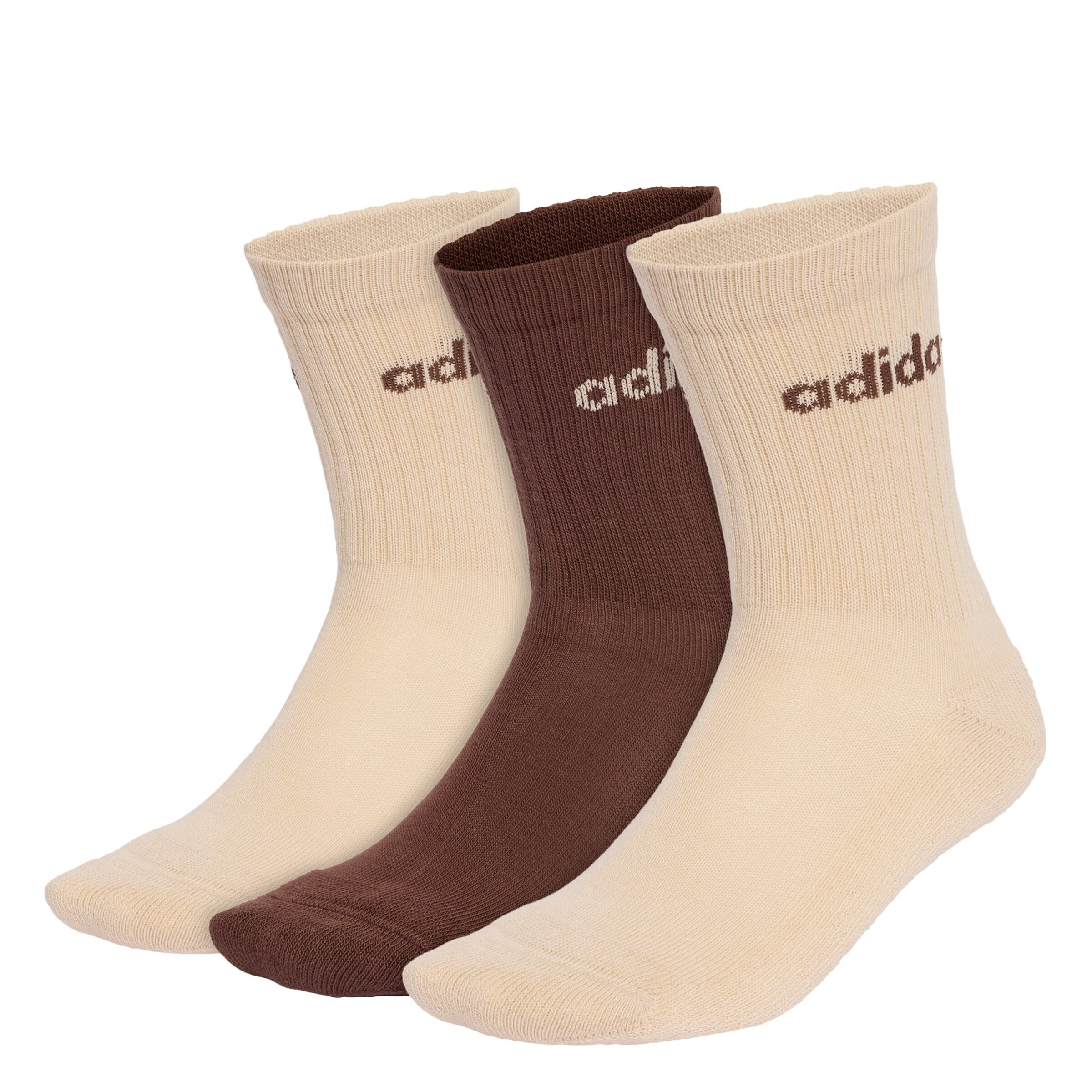 ADIDAS PERFORMANCE Sports socks 'Linear Crew' in Beige: front