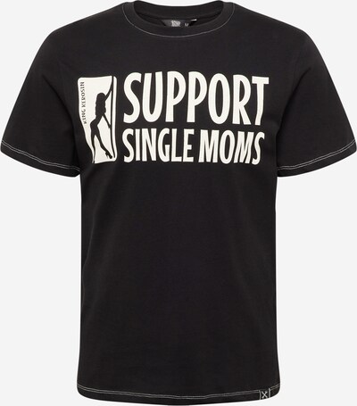 King Kerosin T-Shirt 'Support Single Moms' in beige / schwarz, Produktansicht