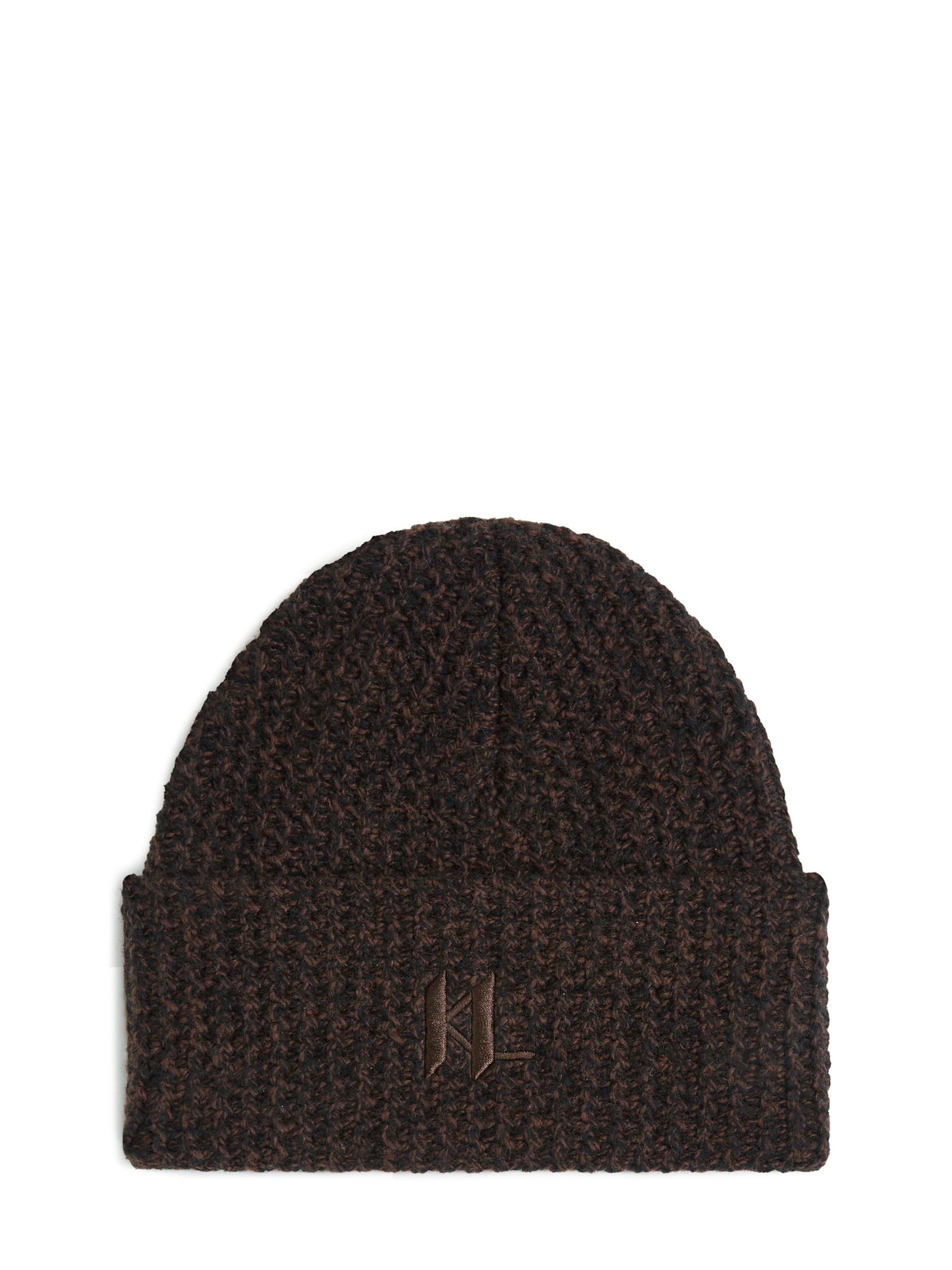 Karl Lagerfeld Σκούφος σε καφέ: μπροστά