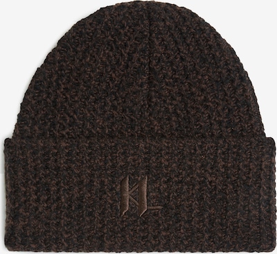 Megzta kepurė iš Karl Lagerfeld, spalva – tamsiai ruda, Prekių apžvalga