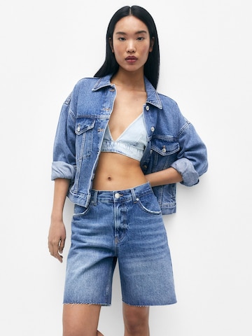 Pull&Bear Loosefit Jeans in Blauw: voorkant