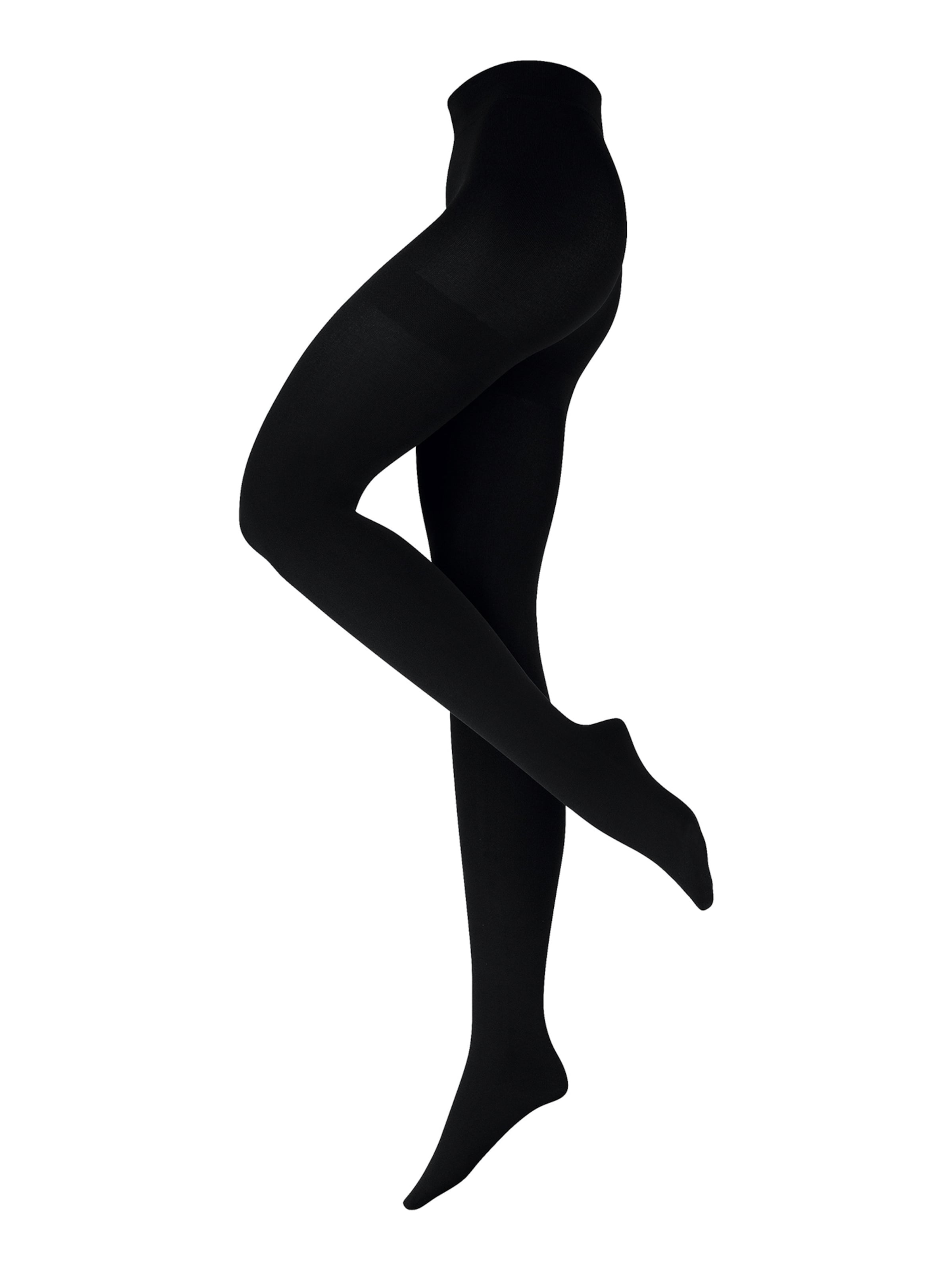 Collants ' Flauschige Baumwolle ' Nur Die en noir : devant
