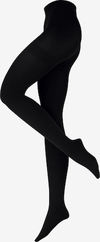 Nur Die Fijne panty ' Flauschige Baumwolle ' in Zwart: voorkant