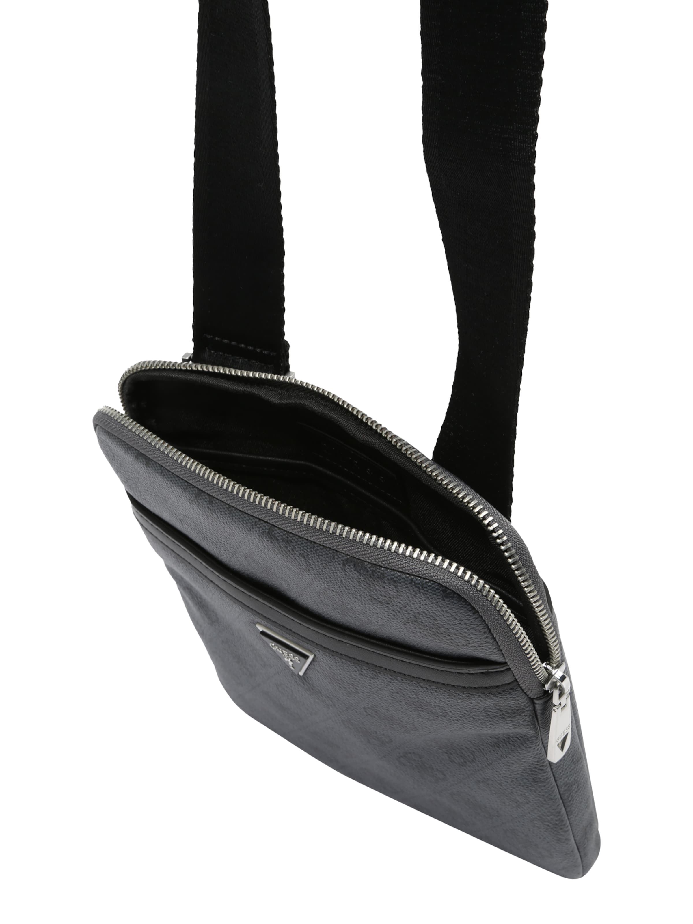 GUESS - Mala de ombro 'MILANO CROSSBODY FLAT' em cinzento