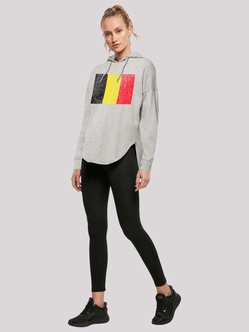 F4NT4STIC Sweatshirt 'Belgium Belgien Flagge' in Grey