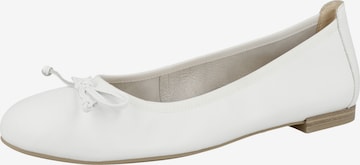 CAPRICE Ballet Flats in White: front