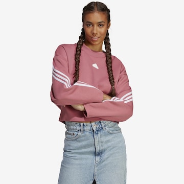 ADIDAS SPORTSWEAR Athletic Sweatshirt 'Future Icons 3-Stripes' in Pink: front