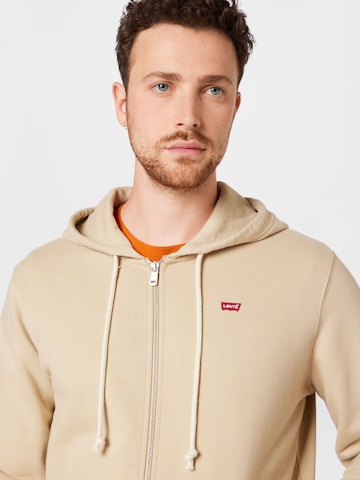 LEVI'S ® Regular Fit Sweatshirt 'Original Zip-Up Hoodie' in Beige