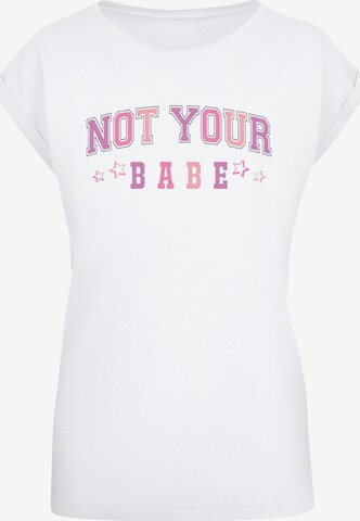 F4NT4STIC Shirt 'Girl Power Not Your Babe Internationaler Frauentag' in Wit: voorkant