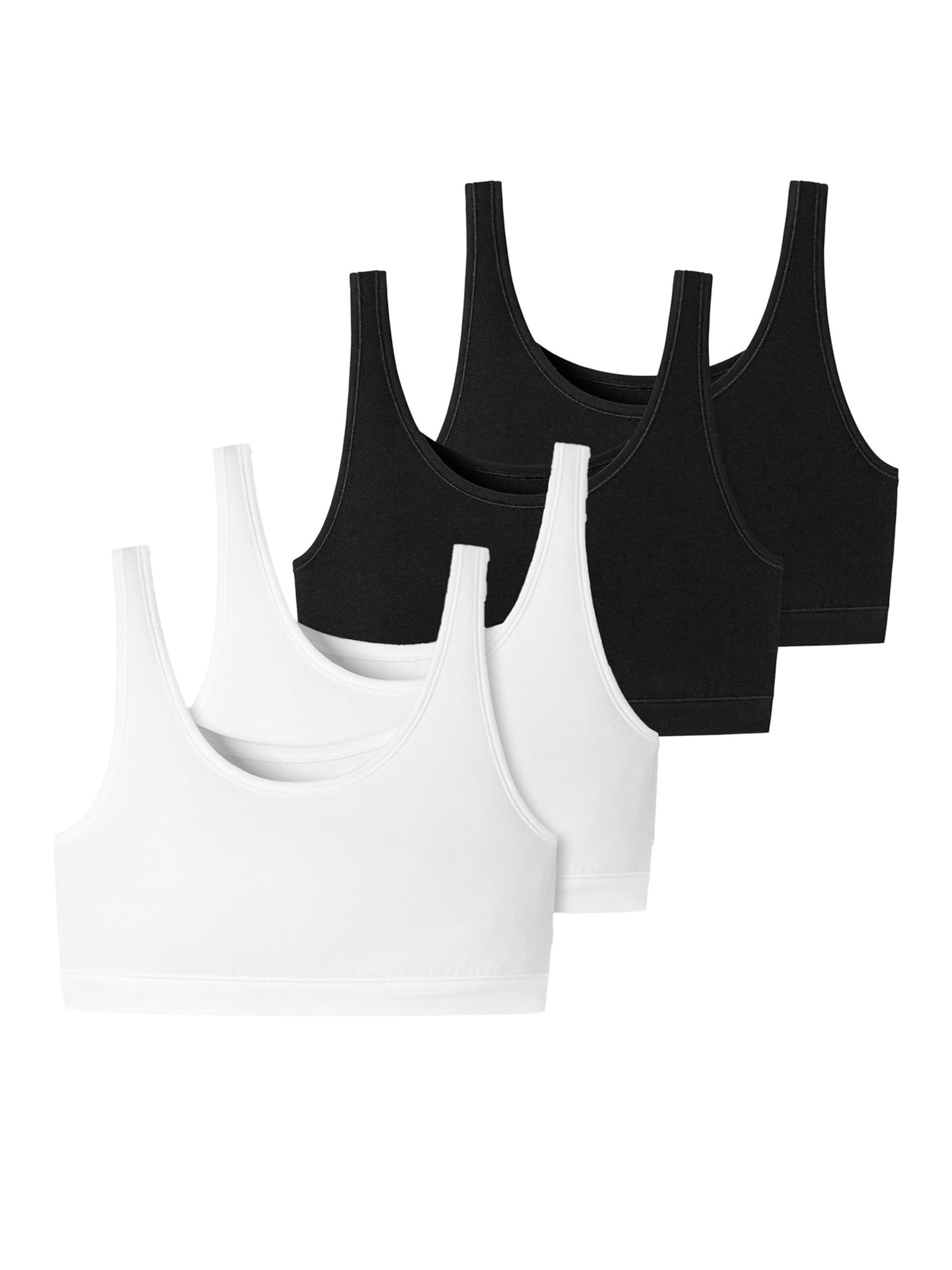 Bustier Soutien-gorge ' 95/5 Organic Cotton ' SCHIESSER en noir : devant